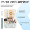 Picture of OCHEAL Makeup Bag Portable Cosmetic Bag For Women, Large Capacity Travel Makeup Case Organizer, Toiletry Bag for Girls Traveling With Handle and Divider-Flowers
