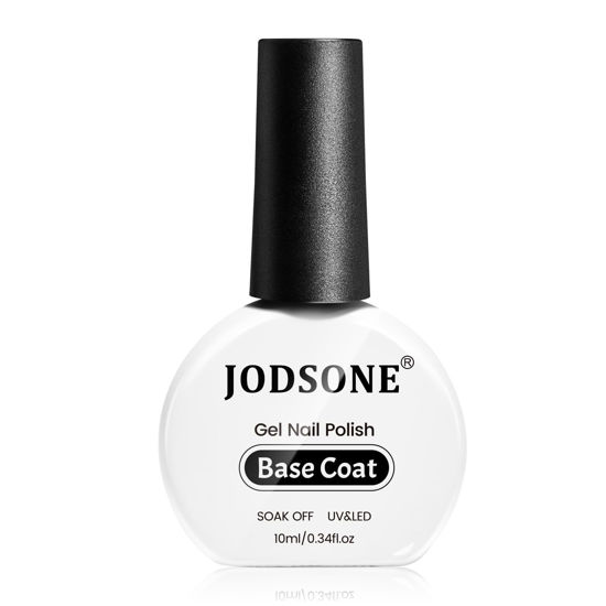 Picture of JODSONE 10ML Base Coat Gel Nail Polish Gel Glossy Durable Gel Soak Off Clear No Wipe Nail Salon And DIY Home Need U V Lamp Curing
