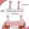 Picture of Face Wash Headband, Palm and Snail Spa Hair Bands Makeup Headbands Women Cartoon Cute Coral Fleece Elastic Headband Creative Hair Accessories for Washing Face Shower Sports (Pink&White)