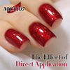 Picture of Double Rhythm Jelly Glass Cat Eye Gel Polish with Magnet 15ML Holographic Glitter Shimmer Translucent Sheer Color Magnetic Nail Polish Salon DIY at Home (Blood Red-MC1107)