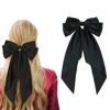 Picture of Women's Satin Hair Accessories: Long Ribbon Hair Pins with Big Bows for Party and Daily Wear
