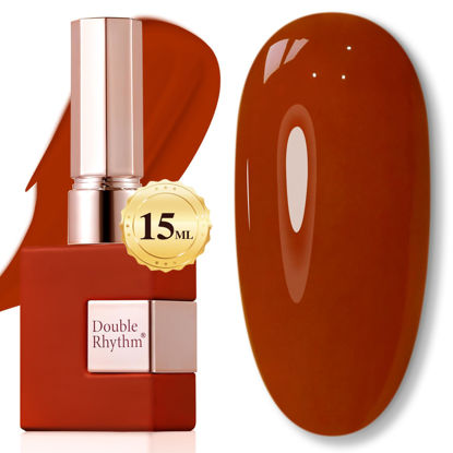 Picture of Double Rhythm 15ML Gel Nail Polish Pure Sheer Same Color Same Bottle Soak Off Gel Polish Art Manicure Salon DIY at Home Gifts for Girls Women (Brick Red-A1453)