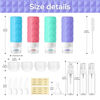 Picture of 20 Pack Travel Bottles Set,Leak Proof TSA Approved Travel Size Containers, Silicone Squeezable Travel Essentials Jar Accessories for Conditioner, Shampoo, Lotion & Body Wash Accessories (Warm Color)