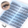 Picture of PHKERATA Wispy Lash Clusters Natural Eyelash Clusters 7-15 mm C Curl Eyelash Clusters Lashes 144 pcs Wispy Cat Eye Individual Lashes Clusters DIY Eyelash Extensions