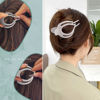 Picture of French Concord Hair Clips Claw - 6Pcs Side Slid Flat Hair Clips for Volume Strong Hold No Slip Grip Hair Claw Clips for Women Girls Thick Thin Hair (Matte Curved(Medium,4 inches))