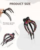 Picture of 5PCS Rhinestone French Hair Clips for Women Thick Hair No Slip Curved Claw Clips Strong Hold Flat Hair Clip (Curved(Medium,3.74"))