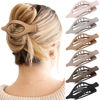 Picture of French Concord Hair Clips - 6Pcs Side Slide Volume Clips for Women Girls, Strong Hold No Slip Grip, Thick or Thin Hair (Matte Finish, L:4.6 IN, W:1.97IN)