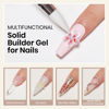 Picture of MIZHSE 100g Solid Builder Gel for Nails, Large Capacity Clear Hard Gel for Nails 3D Sculpting Gel for Nail Art Gel U V LED Nail Builder Gel Kit with 3D Silicone Pen, for Nail Salon Home DIY