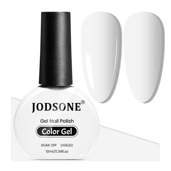 Picture of JODSONE 10ml Gel Nail Polish White Gel Polish White Gel Nail Polish White Nail Polish Soak Off Led Gel Polish Nail Art Manicure Salon Diy at Home