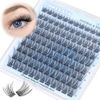 Picture of PHKERATA Wispy Lash Clusters Natural Eyelash Clusters 108 pcs Cluster Eyelash Extensions DIY Individual Lashes Clusters with Soft Lash Band, 10-16 mm