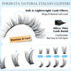 Picture of PHKERATA Natural Lash Clusters Wispy Eyelash Clusters 160 pcs D Curl Individual Lashes Mink 10-16 mm Cluster Eyelash Extensions DIY Eyelash Extension with Thin Lash Band