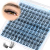 Picture of PHKERATA Natural Lash Clusters Eyelash Extensions Wispy Individual Lashes 120 pcs Eyelash Clusters 10-16 mm Mix Length DIY C Curl Lashes Clusters, Soft and Lightweight