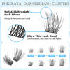 Picture of PHKERATA Natural Lash Clusters Eyelash Extensions Wispy Individual Lashes 120 pcs Eyelash Clusters 10-16 mm Mix Length DIY C Curl Lashes Clusters, Soft and Lightweight