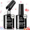 Picture of Beetles 2Pcs 10ml No Wipe Gel Base and Top Coat Set, Shine Finish Long Lasting, Soak Off LED Nail Lamp Clear Gel Top Base Coat Gel Nail Polish Art Design Home DIY Valentine's Day Gift for Women