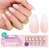 Picture of Beetles Ombre Press on Nails: 150 PCS Short Almond Gel Nail Tips, Pink Press ons Pre-applied Primer & Base Coat Glue on Nail Tips, No Need to File Fake Nails DIY Nails New Year's Gifts for Women