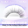 Picture of Natural Lash Clusters Wispy Cluster Eyelash Extensions 168pcs Individual Lashes 8-16mm C Curl DIY Lash Extension Natural Look Soft Thin Band Cluster Lashes by ALICE