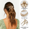 Picture of French Concord Hair Clips Claw - 6Pcs Side Slid Flat Hair Clips for Volume Strong Hold No Slip Grip Hair Claw Clips for Women Girls Thick Thin Hair (Matte Curved(Medium,4 inches) #1)