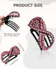Picture of 5PCS Rhinestone French Hair Clips for Women Thick Hair No Slip Curved Claw Clips Strong Hold Flat Hair Clip (Curved(Medium,3.54"))