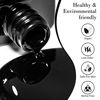 Picture of CANNI Black Gel Nail Polish, 1Pcs Gel Polish Black Dark Black Color Gel Polish Nail High Gloss Soak Off U V Gel Nail French Nail Manicure Salon DIY