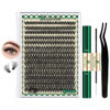 Picture of DIY Lash Extension Kit 280pcs Individual Lashes D Curl Eyelash Extension Kit KEYYOU 50D 9-18Mix Natural Lash Clusters with Lash Bond and Seal and Lash Applicator for DIY at Home(KIT-50D-0.07D-9-18Mix)