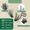 Picture of DIY Lash Extension Kit 280pcs Individual Lashes D Curl Eyelash Extension Kit KEYYOU 50D 9-18Mix Natural Lash Clusters with Lash Bond and Seal and Lash Applicator for DIY at Home(KIT-50D-0.07D-9-18Mix)