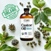 Picture of Castor Oil Organic Cold Pressed Unrefined Glass Bottle USDA Certified 100% Pure Organic Castor Oil Hexane Free Extra Virgin for Hair Growth Eyebrows Eyelashes Skin Use with Castor Oil Pack Wrap