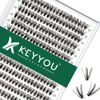Picture of Lash Clusters 300pcs Individual Lashes 30D 0.07D Curl 10mm DIY Eyelash Extension KEYYOU Large Tray Volume Soft&Natural Cluster Lashes(30D-0.07D,10）