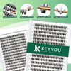 Picture of Lash Clusters 300pcs Individual Lashes 30D 0.07D Curl 10mm DIY Eyelash Extension KEYYOU Large Tray Volume Soft&Natural Cluster Lashes(30D-0.07D,10）