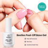 Picture of Beetles Peel Off Base Coat for Gel Nail Polish, 15ml Peel off Gel Base Coat Easy Removal, UV LED Lamp Peel off Nail Polish without Damage, Long Lasting Peelable Base Gel for Beginners Weak Thin Nails