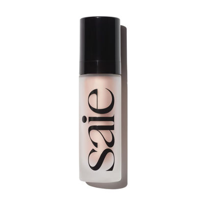 Picture of Saie Glowy Super Gel Lightweight Illuminator - Luminizer and Makeup Primer for Glowing Skin - Enriched with Vitamin C + Hydrating Squalane Oil - Wear Alone or Under Makeup - Roseglow (1 oz)