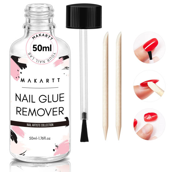 Picture of Makartt Nail Glue Remover: for Acrylics Press Ons - 50ML Debonder Without Acetone, Can't Remove Gel Polish