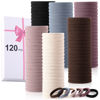 Picture of LuSeren 120 Pcs No Damage Hair Ties for Women Thick Hair, Large Soft Seamless Nylon Cloth Fabric Elastic Hair Ties Ponytail Holders Hair Elastics Hair Band,Perfect Valentine's Day Gift for Women