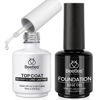 Picture of Beetles Gel Base Top Coat,2 Pcs 15ml Upgrade Super Shiny Gel Top Base Coat Set,Glossy and Long-Lasting Gel Polish,Soak Off Nail Lamp Foundation Combination Gel Polish Valentine's Day Gift for Women