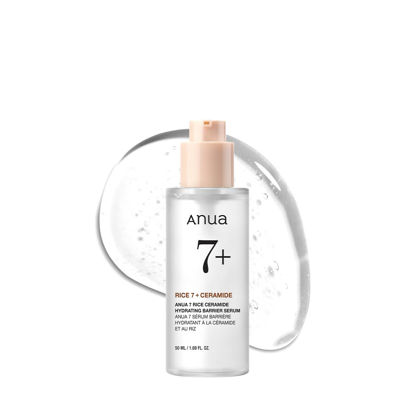 Picture of ANUA RICE CERAMIDE 7 HYDRATING BARRIER SERUM, Brightening, Hydrating Serum for Face, Rice, Hyaluronic Acid, Niacinamide, Fragrance-free, Non comodogenic, Glass Skin, Korean Skin Care, 50ml/1.69fl.oz.