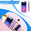 Picture of Portable Nail Drill Professional 35000 RPM, Rechargeable Electric Nail File Machine E File for Acrylic Nails Gel Polishing Removing, Cordless Efile with Bits Kit for Manicure Salon Home, Blue & Purple