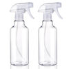 Picture of Plastic Spray Bottles Empty Spray Bottle 16.9oz/500ml 2 Pack Heavy Duty Spraying Bottles Mist/Stream Water Bottle for Cleaning Solutions, Essential Oils, Hair, Cooking (Clear)