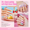 Picture of MEFA 32 Colors Gel Nail Polish Kit with U V Light, Spring Bright Pastel 54Pcs Pink Gel Polish Nail Set Essential Manicure Tools Nails Art Decorations Women Gifts