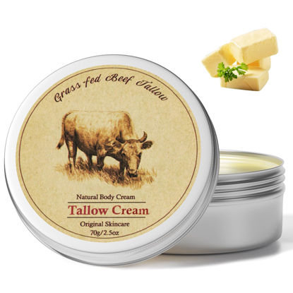 Picture of MROUVIK Beef Tallow, Beef Tallow for Skin, Beef Tallow Moisturizer, Organic Beef Tallow Balm for Face Moisturizer Grass Fed for All Purpose Balm, Natural Beef Tallow Lotion for Skin Care (2.5oz)