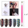 Picture of SILPECWEE 6Pcs Nail Art Magnetic Pen Set 3D Cat Eye Design Dual-Ended Magnet Wand Gel Nail Polish Magic Manicure DIY&Salon Tools