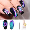 Picture of Double Rhythm Jelly Glass Cat Eye Gel Polish with Magnet 15ML Holographic Glitter Shimmer Translucent Sheer Color Magnetic Nail Polish Salon DIY at Home (Blue Purple-MC1049)
