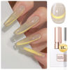 Picture of Double Rhythm Jelly Glass Cat Eye Gel Polish with Magnet 15ML Holographic Glitter Shimmer Translucent Sheer Color Magnetic Nail Polish Salon DIY at Home (MC1106)