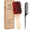 Picture of URTHEONE Hair Brush,Boar Bristle Hair Brushes and Hair Comb Set for Women Men Kids, Best Natural Wooden Paddle Hairbrush for Wet or Dry Hair