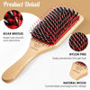 Picture of URTHEONE Hair Brush,Boar Bristle Hair Brushes and Hair Comb Set for Women Men Kids, Best Natural Wooden Paddle Hairbrush for Wet or Dry Hair