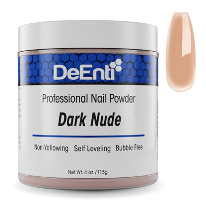 Picture of DeEnti Acrylic Nail Powder, 4oz Dark Nude Acrylic Powder Dip for Nails, Long Lasting Salon Quality, Bubble Free Professional Nail Powder for Manicure Nail Art, Fake Nails, Nail Carving & Extensions