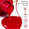 Picture of CANNI Gel Nail Polish Red Colors, 1Pcs Red Gel Polish Maroon Deep Red Color Nail Polish Gel High Gloss Soak Off U V Gel Nail French Nail Manicure Salon DIY