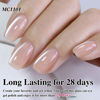 Picture of Double Rhythm Jelly Glass Cat Eye Gel Polish with Magnet 15ML Holographic Glitter Shimmer Translucent Sheer Color Magnetic Nail Polish Salon DIY at Home (Jelly Glass Nude-MC1101)