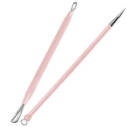 Picture of Teenitor Pimple Extractor Acne Treatment Tool Blackhead Comedone Removal 2-in-1 Popper Tool for Face Blackhead Extractor Tool Pink