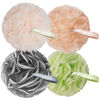 Picture of AmazerBath Bath Loofah Sponge (Pack of 4), Shower Loofah 60g/PCS Body Scrubber Loofa - Light Orange-Green-Grey-Beige, Bath Sponge for Men and Women