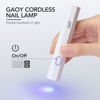 Picture of GAOY Handheld UV Light for Gel Nails, Portable LED Nail Lamp, Mini Nail Light, Cordless Rechargeable USB Nail Dryer for Fast Curing, Octagon White