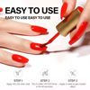 Picture of AILLSA Red Gel Nail Polish Ruby Red Gel Polish Bright Rose Color Gel Polish Apple Candy Nails Long Lasting Soak Off U V Gel Nail Polish Nail Art Manicure Salon at Home Valentine's Day Gift 0.51 Fl Oz